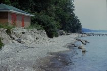 View north along the beach